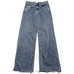 SIMON MILLER Women 24 Cotton Raw Hem Denim Blue Jeans Made In USA